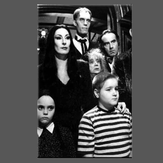 Ba Ba Buttons - Wholesale Lapel Pin/Button - ADDAMS FAMILY, Magnet, Button, Mirror, Cast Photo