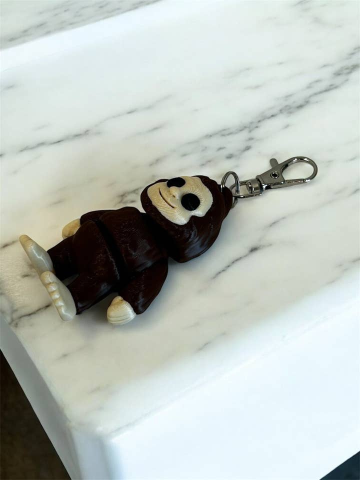 Bigfoot nøglering taskekrog 3D-printet for engroshandel hos 3D in Paradise