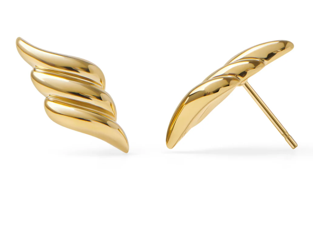 HoopLa - Wholesale Stud/Post Earrings - Frigg- Sky Wing Stud Earring- Stainless Steel Waterproof2