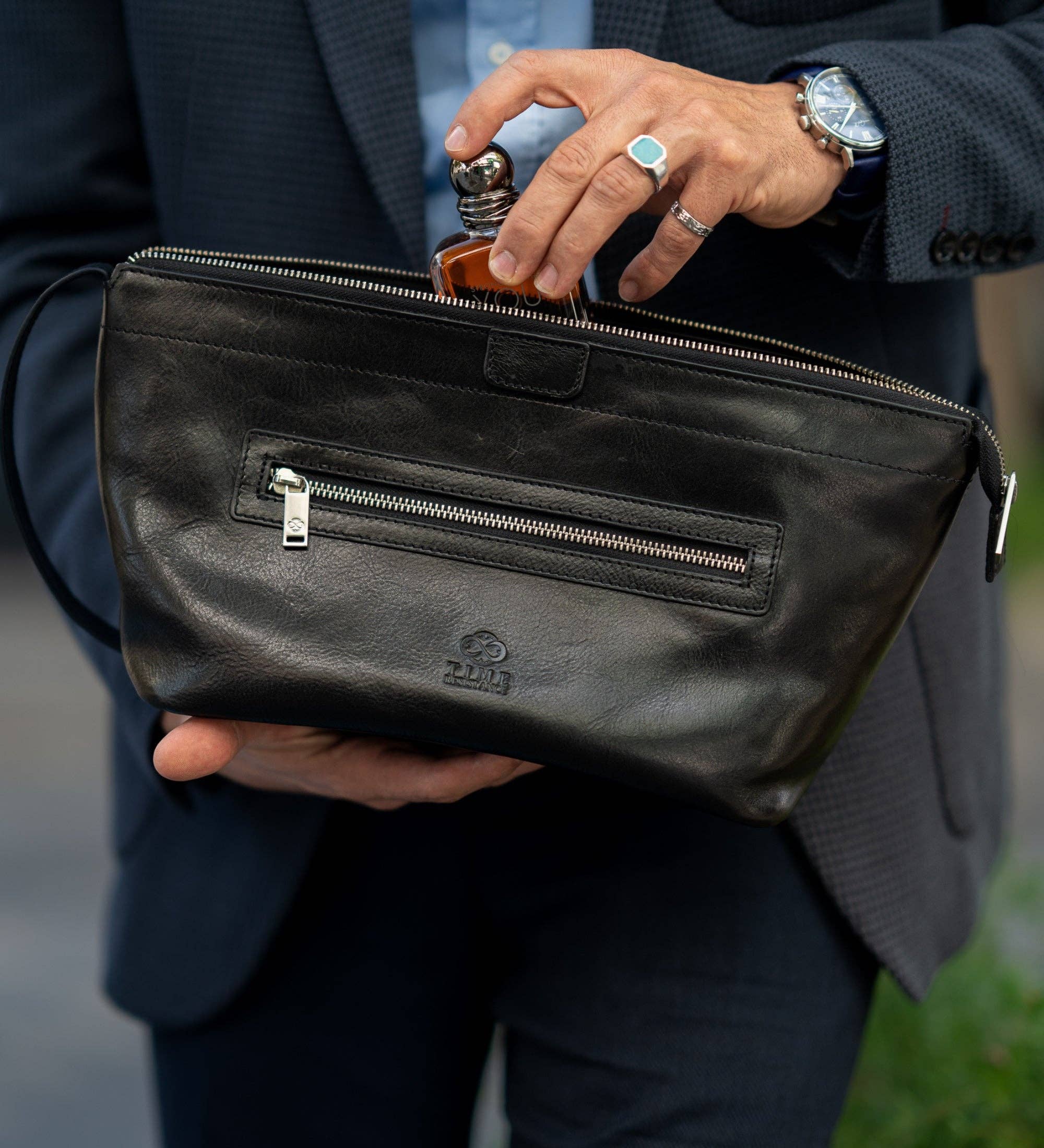 Time Resistance – Großhandel Schmink-/Kosmetiktasche – Leder-Kosmetiktasche Dopp-Kit - Ragtime13