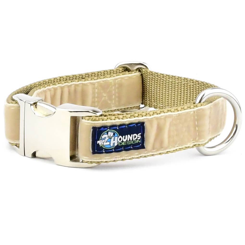 2 Hounds Design - Wholesale Pet Collar - Dog - Tan Swiss Velvet Essential Dog Collar0