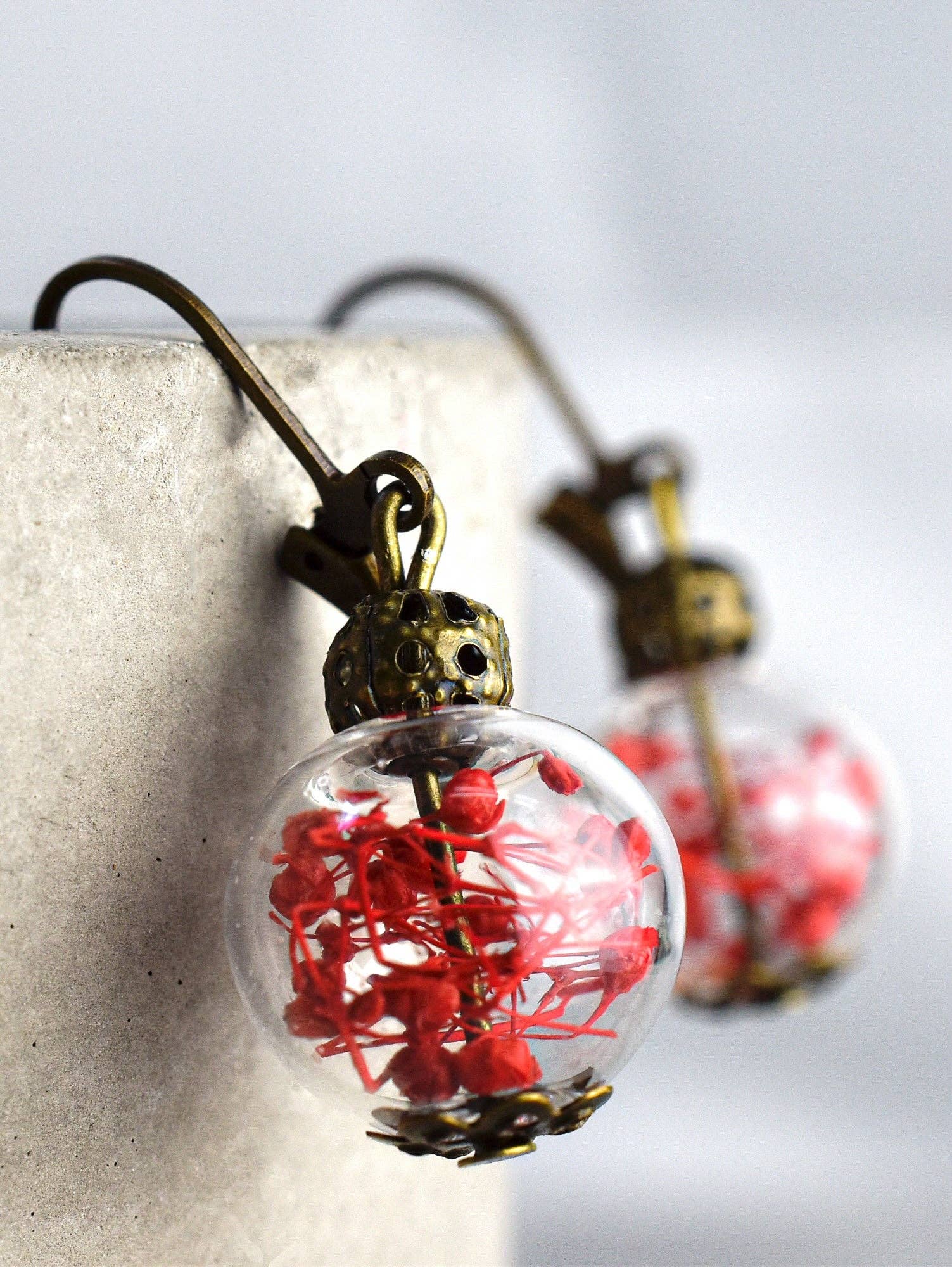 MadamLili - Wholesale Dangle Earrings - Summer joy III real flower earrings - VINOHR-147