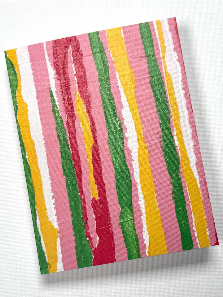 Modern Stripe Greeting Card for wholesale by Printerette Press