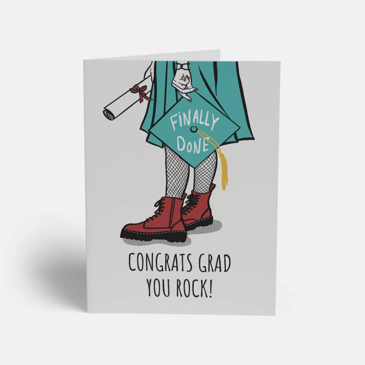 Rock'N Paper - Wholesale Graduation Card - Congrats Grad You Rock! Card4