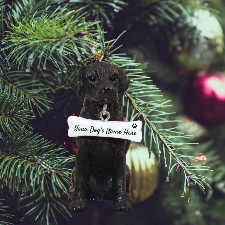 E&S Pets - Wholesale Ornament - Labrador, Black Dog Bone Ornament
