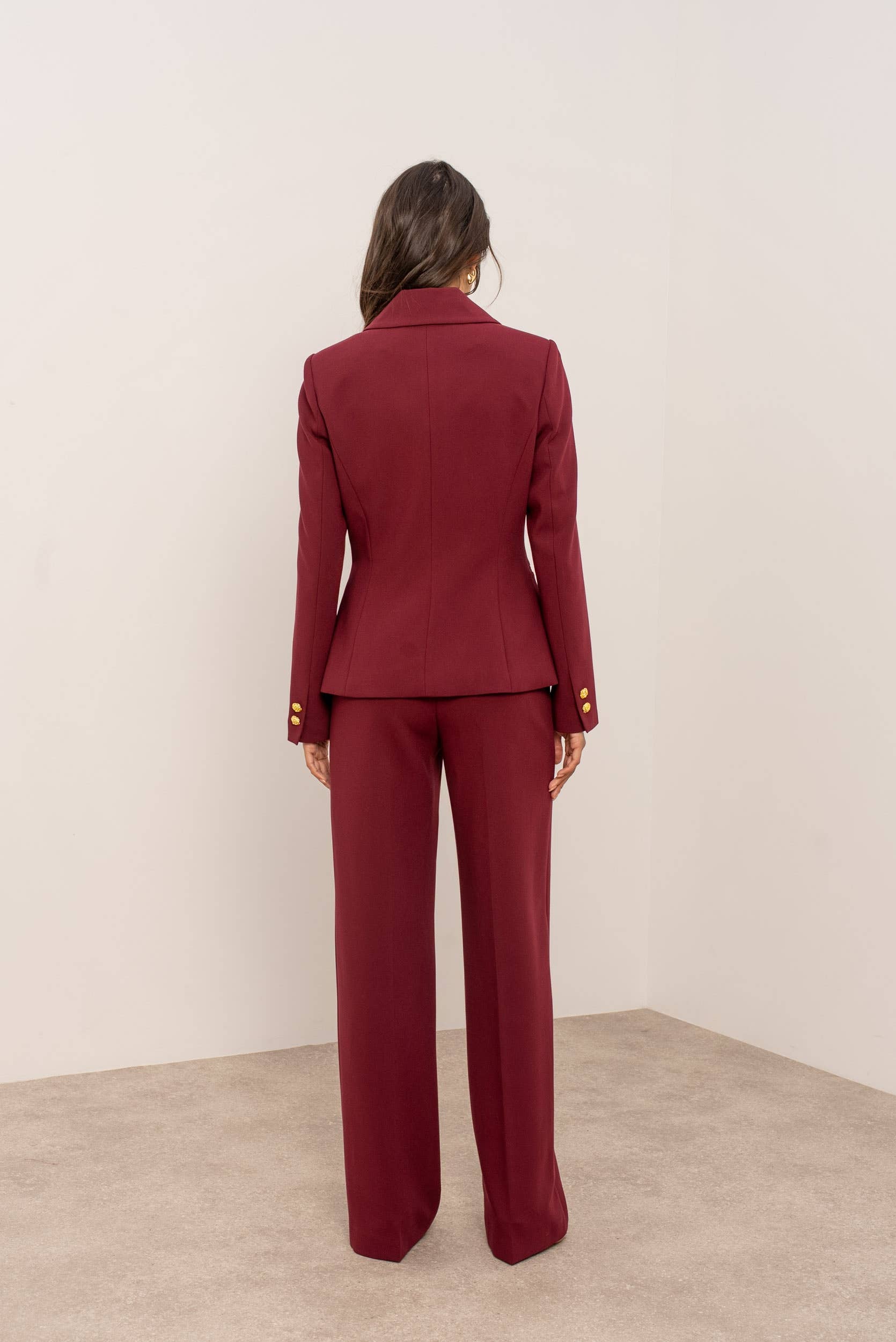 Attentif Paris - Wholesale Jacket - Women's - [Aura] Fitted jacket with shirt collar and gold buttons18