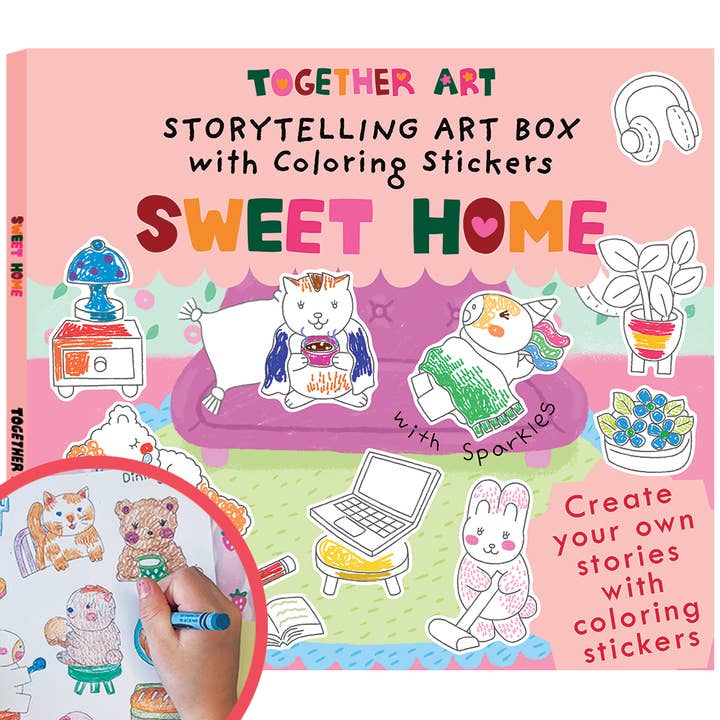 Sweet Home Art & Craft Activity Kit with Coloring Stickers for wholesale by together art