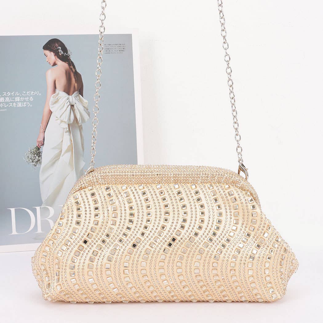 3AM BY H&D ACCESSORIES – wholesale Clutch bag – women's – Rhinestone Satin Clutch2