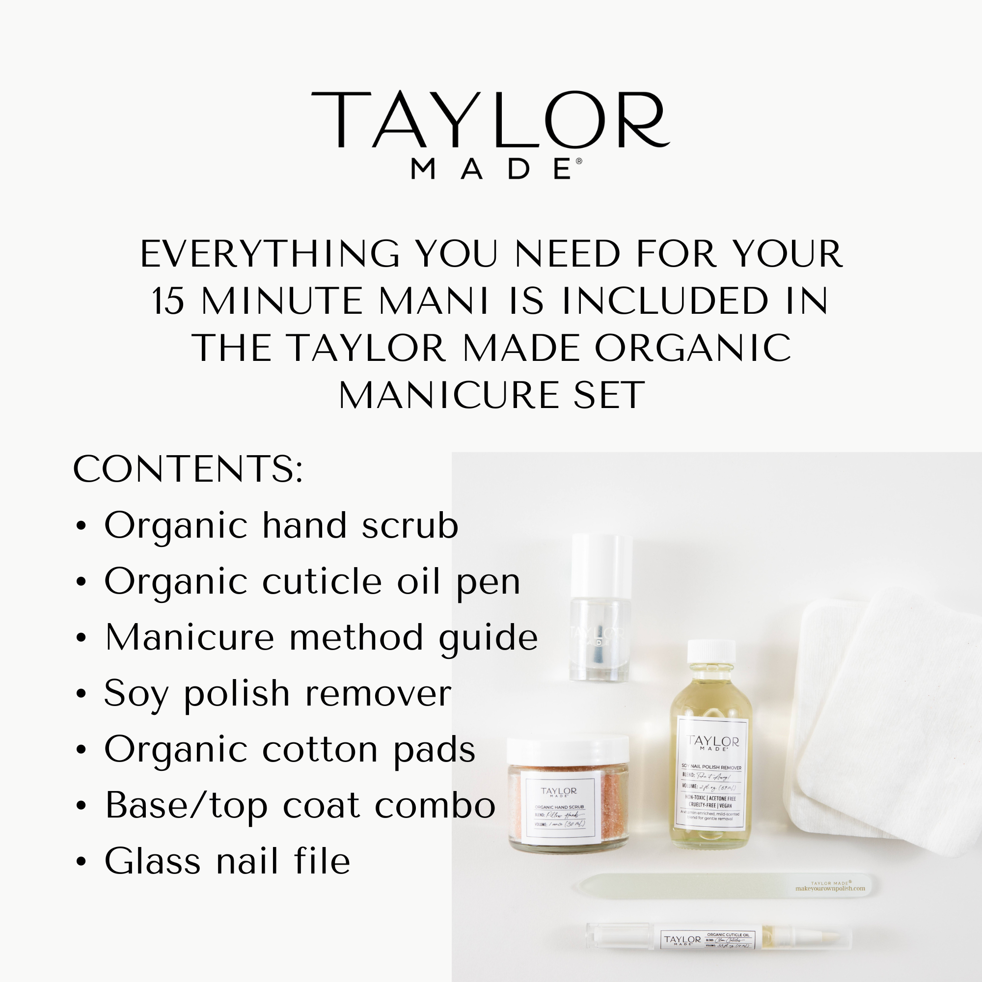 Taylor Made Polish - Venta al por mayor Juegos de cuidado de uñas - Set Manicura Orgánica - Rosa5