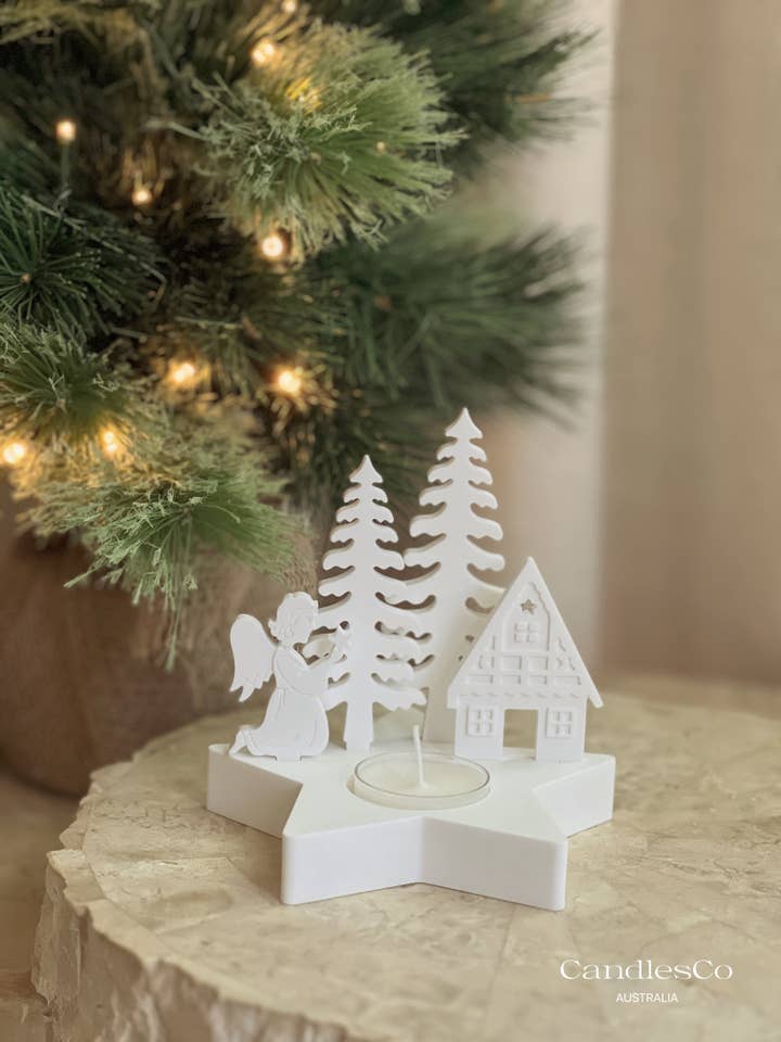 Portacandela Natalizio a Forma di Angelo per la vendita all'ingrosso da parte di CandlesCo Australia