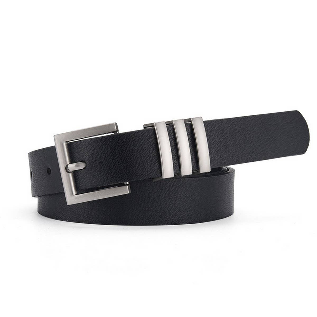 ACCITY - Wholesale Belt - Women's - MATTE KOREAN-STYLE METAL SQUARE BUCKLE BELT_CWASC05800