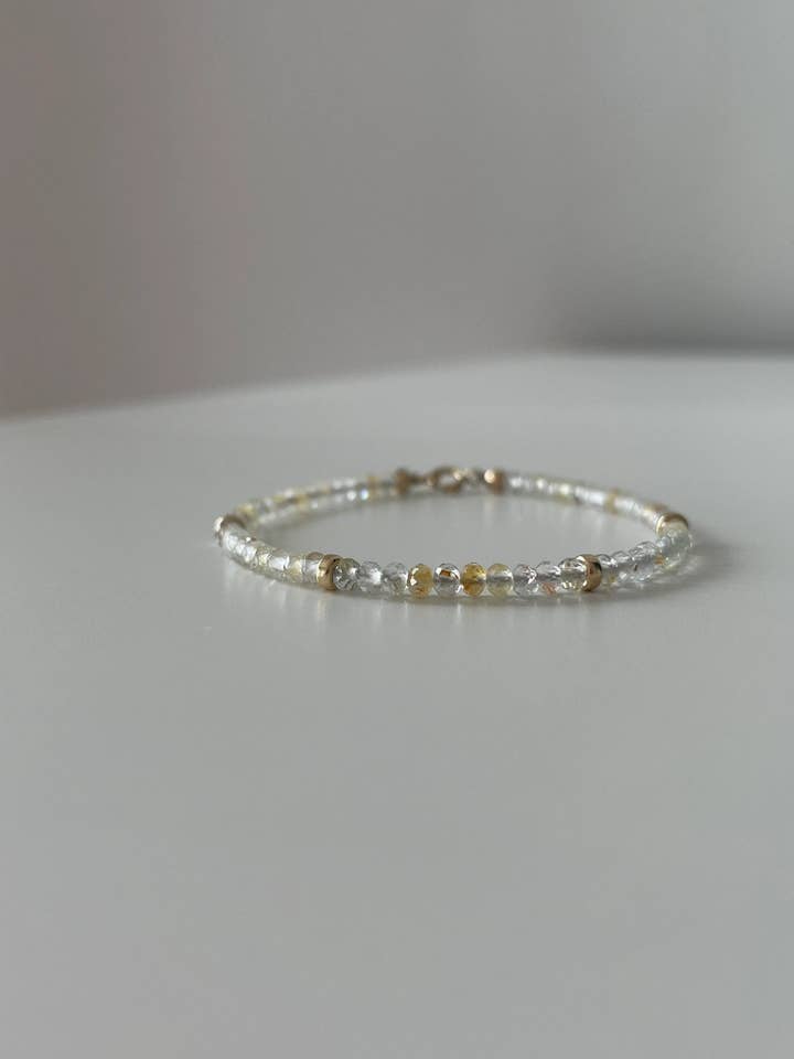 Millie Bracelet - White Topaz for wholesale by Gioielli By Gabriella