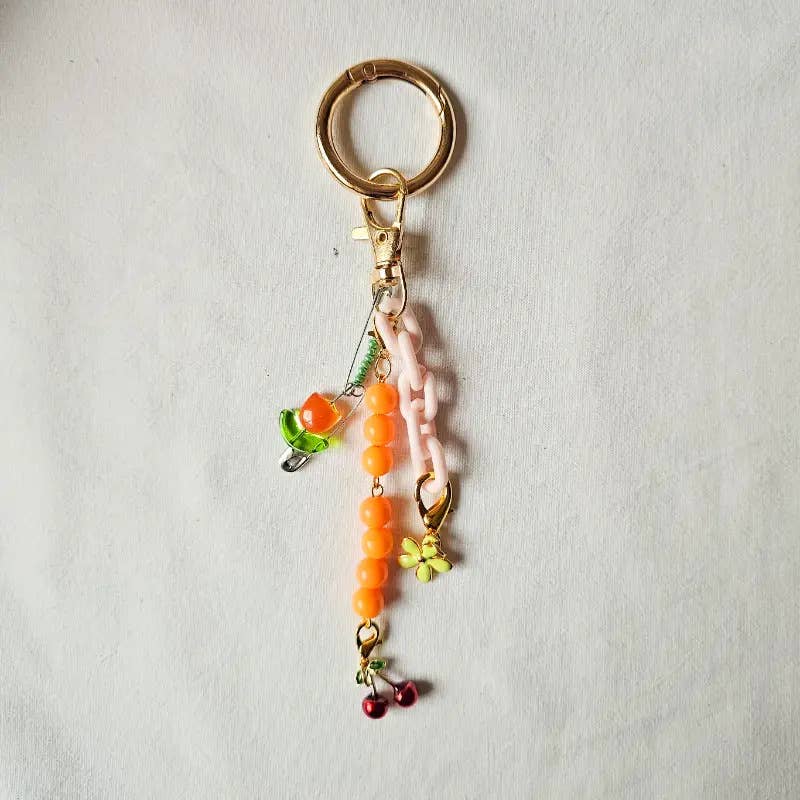 MKS America - Wholesale Keychain - Women's - Bohemia Acrylic link & Beads Chain Bag Charm Keychain2