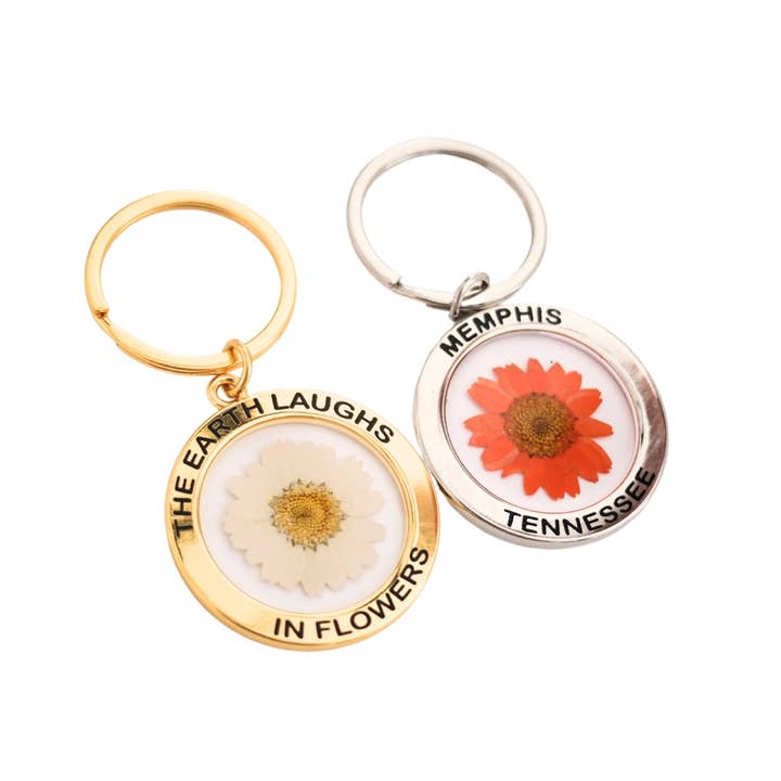 Sunnie Lane - Wholesale Keychain - Women's - Clear Pressed Flower Keychain