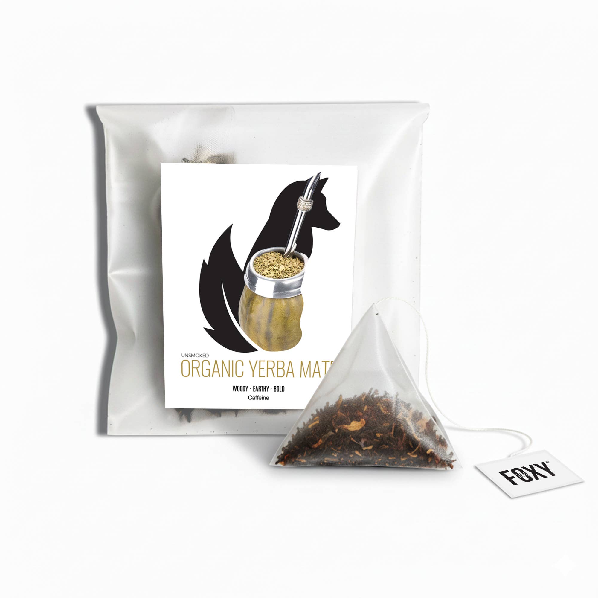 Foxy Tea® – Engroshandel Løs te – Pyramide-tepose til én kop (individuelt indpakket)30