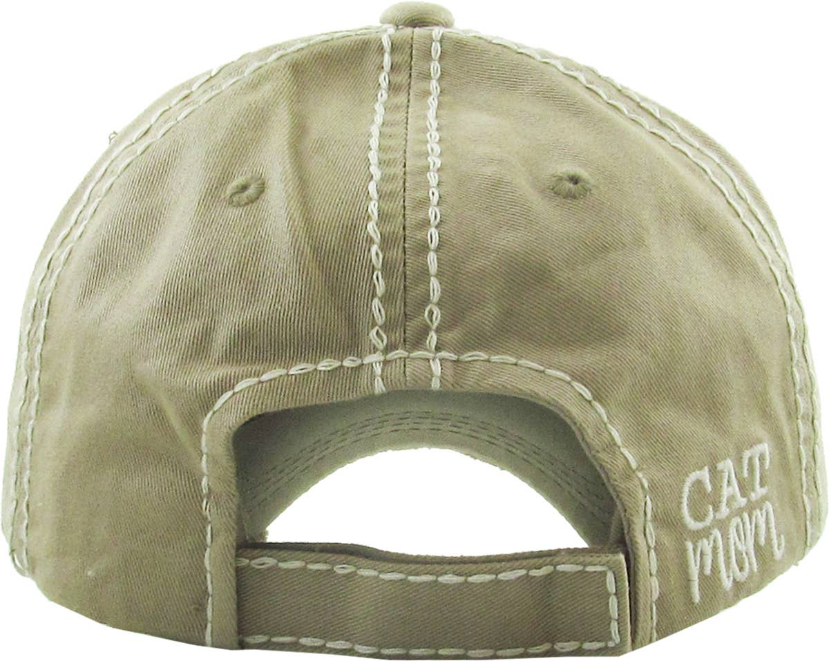 KBETHOS – Großhandel Basecap – Damen – CAT MOM Vintage-Kugelkappe gewaschen10