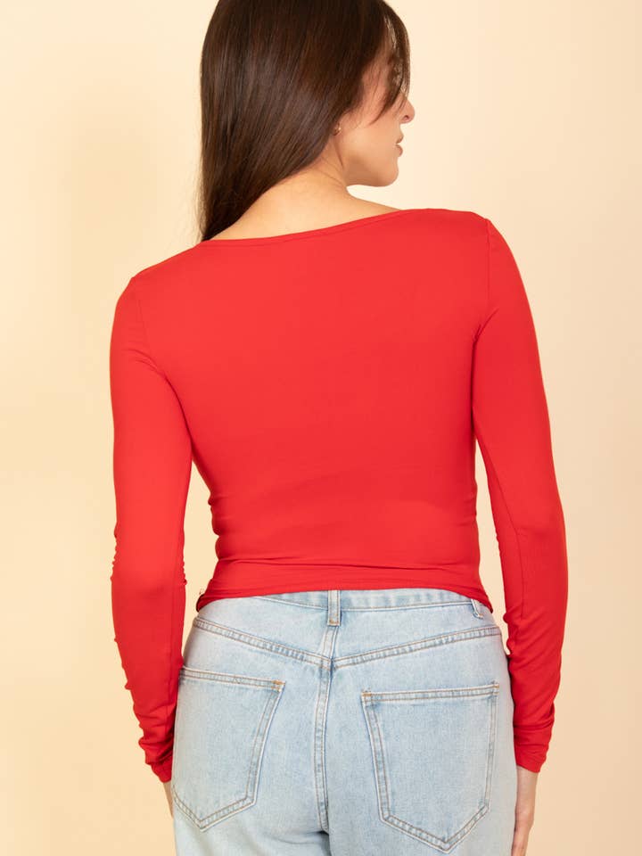 CAPELLA APPAREL - Wholesale Knit Top - Women's - Square Neck Long Sleeve Top13