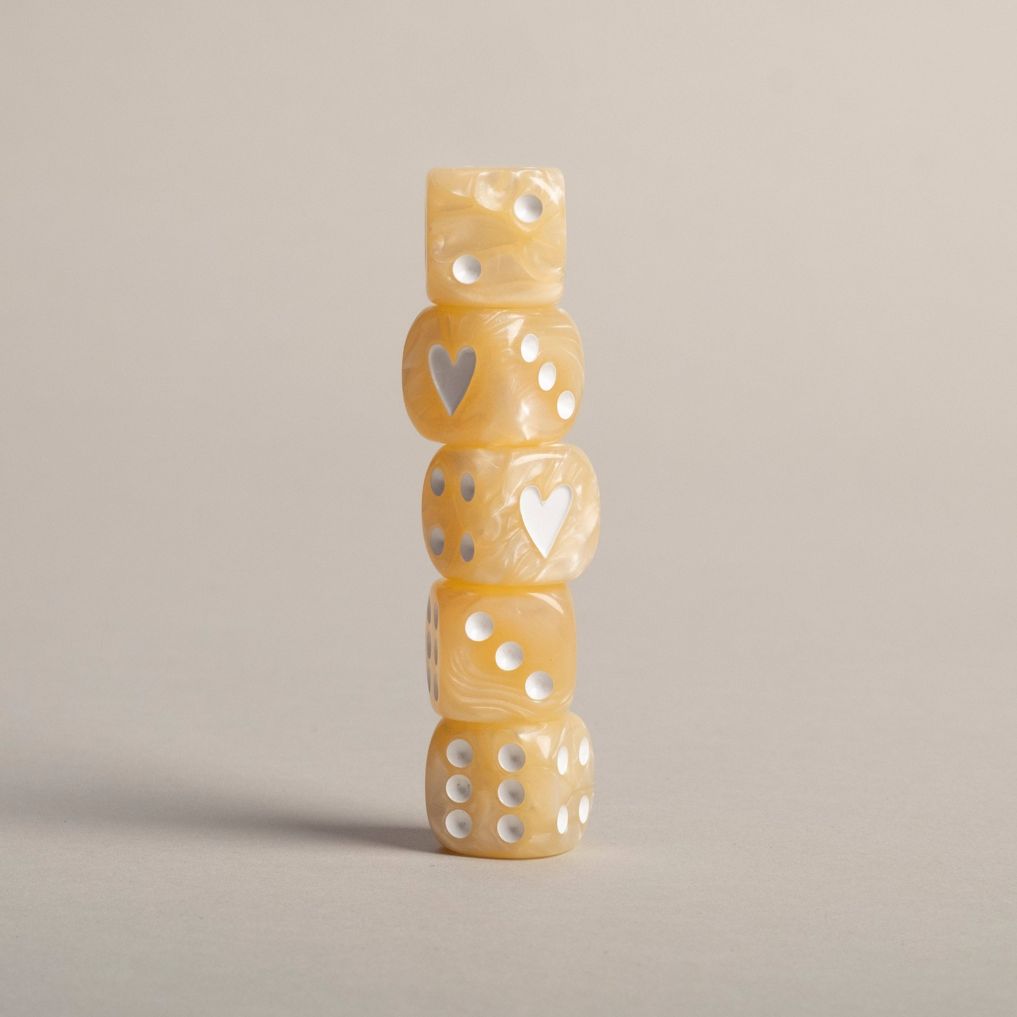 Eulenschnitt - Wholesale Dice - Gold dice set (VE = 8 sets)3