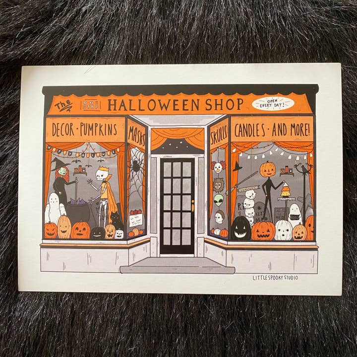 Little Spooky Studio - Wholesale Art Print - One Stop Halloween Shop Art Print