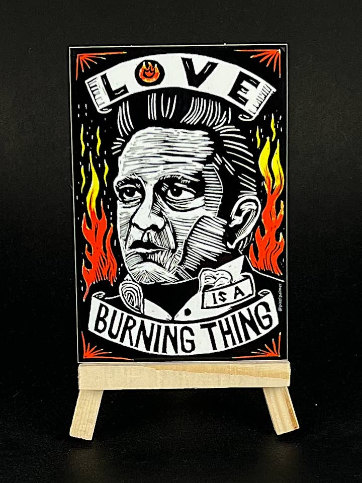 Pegatina de Johnny Cash para venta al por mayor de Pixel Palmer