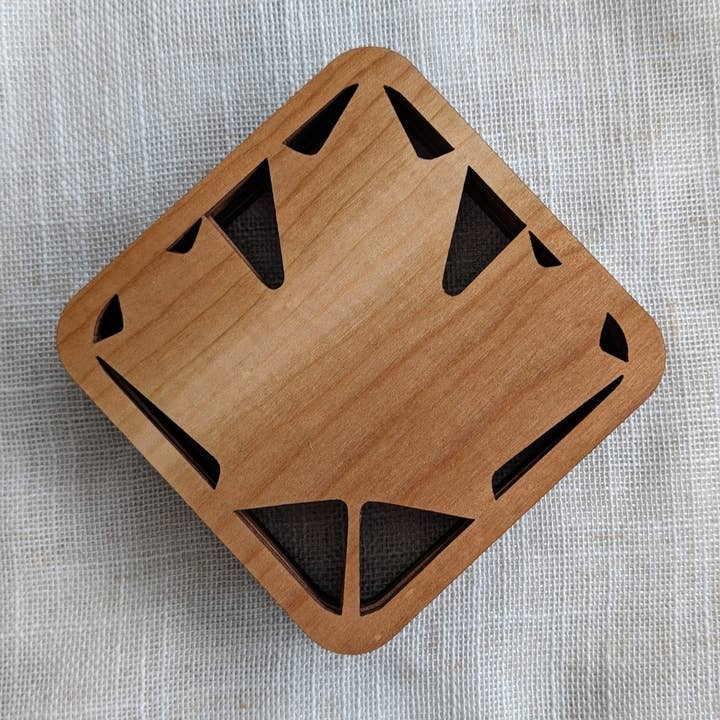 Handmade Simple Maple Leaf Coaster Set of 4 - Made in Canada for wholesale by Foxwood Gifts Canada