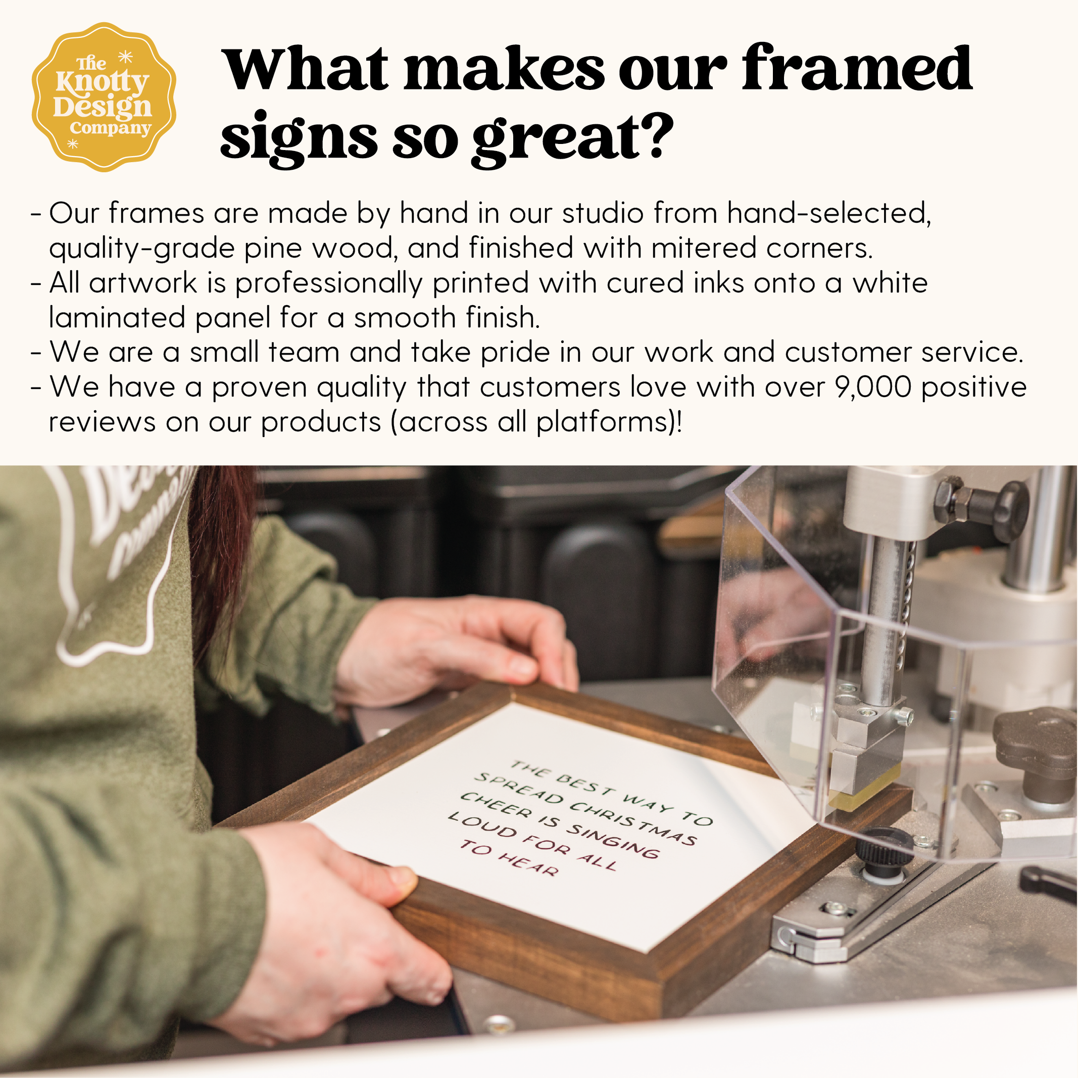 Knotty Design Co. - Wholesale Sign - Hello Spring Watercolour Bike Sign | Framed Spring Sign6