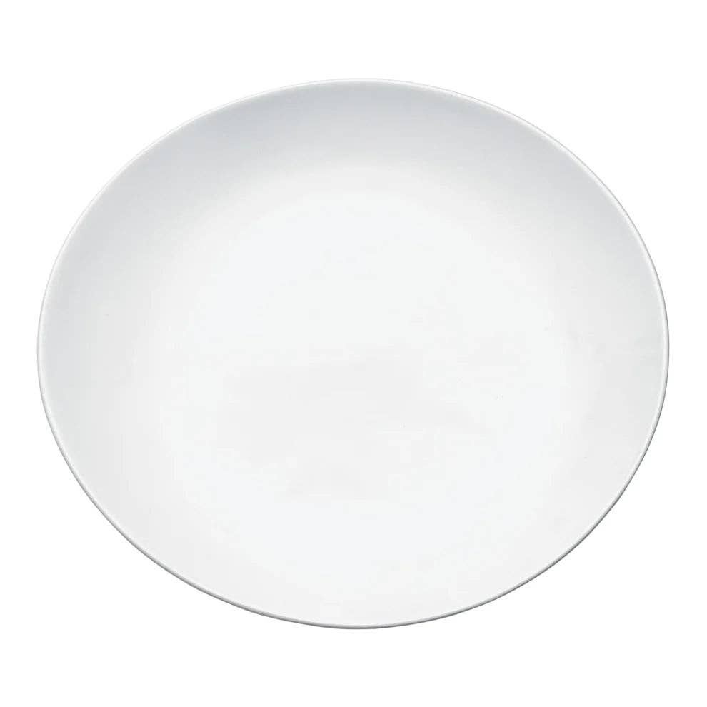 EcoQuality – wholesale Platter – OKP-105PL to OKP-95PL, 9.5"–13", White, Brechia Oval Coupe Porcelain Platters, Sold by Case3