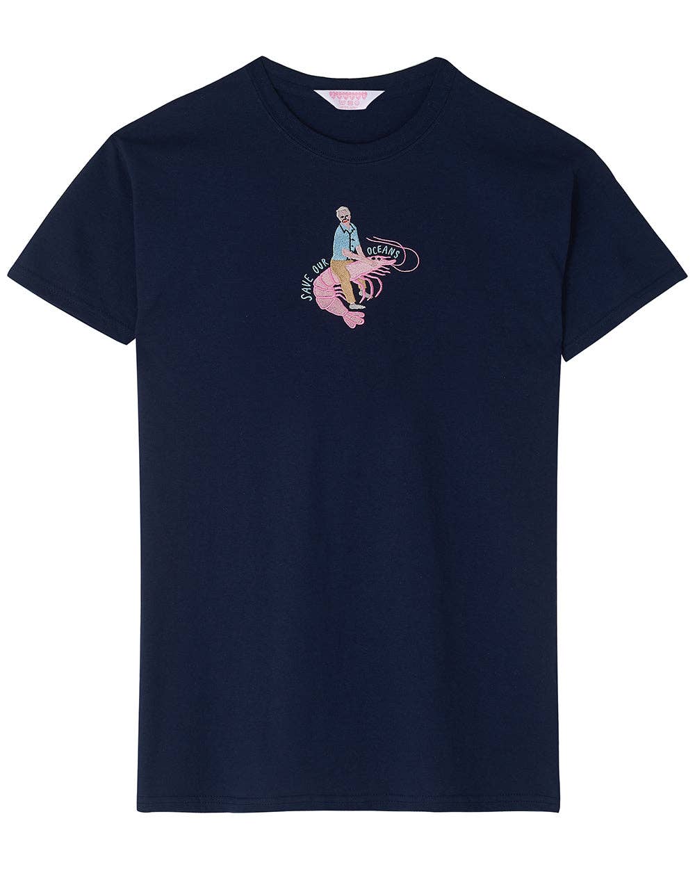 Limpet Store - Vente T-shirt – femme - T-shirt brodé David Attenborough Save Our Oceans6