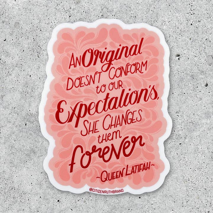 Ett original överensstämmer inte med... vinylklistermärke för wholesale av Citizen Ruth