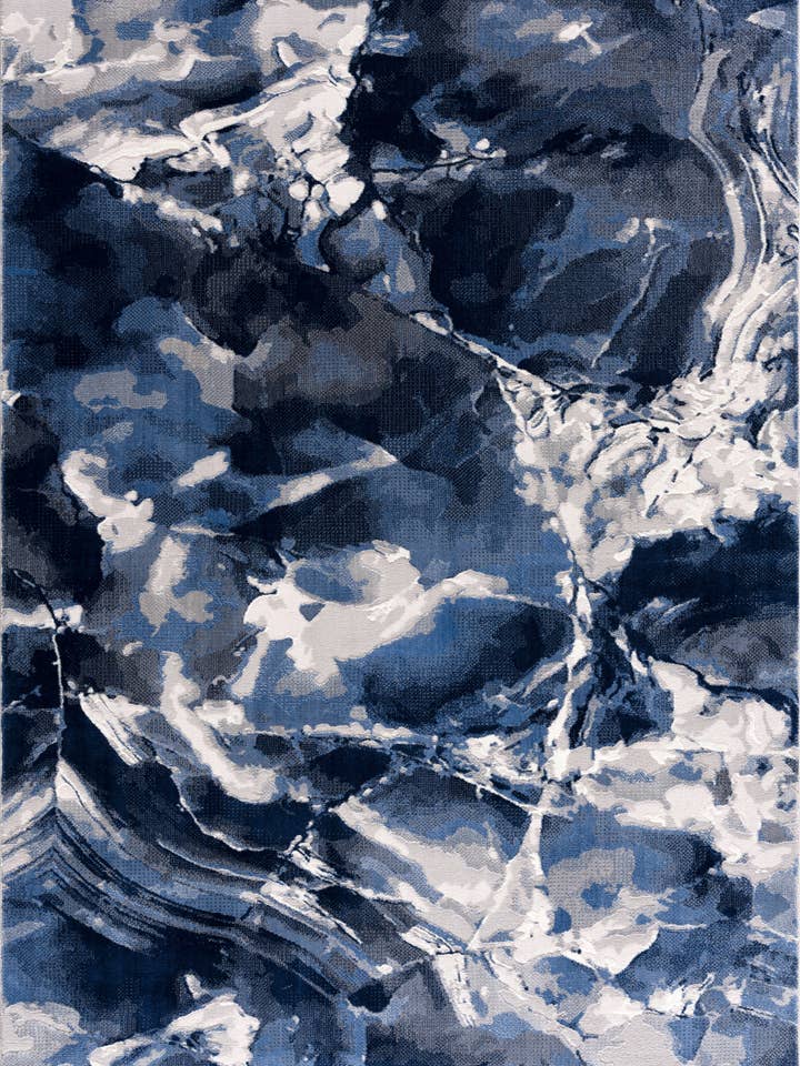 Abani Rugs Regal REG110A Blue Grey Marble Ice Design Rug for wholesale by Abani Rugs