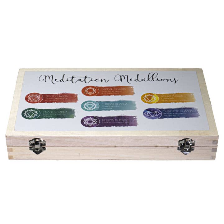 Pacific Trading - Wholesale Spiritual Stone/Crystal - 13858 Seven Chakra Meditation Display (42pcs) C/4
