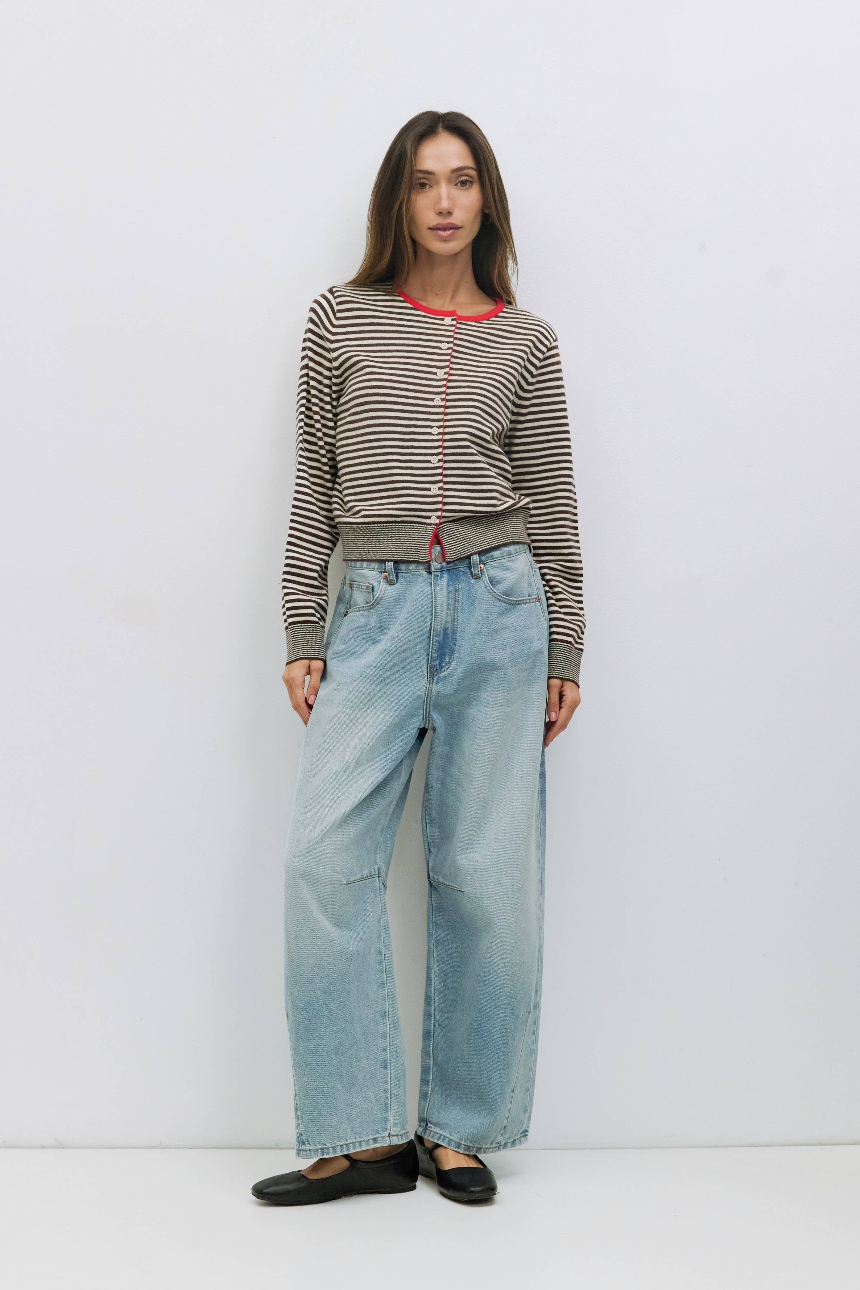 MOD REF - Wholesale Cardigan - Women's - The Montana Cardigan | Striped Button-Down Cardigan27