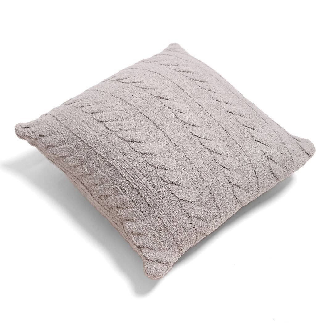 Fashion City - Wholesale Throw Pillow Cover - Braided Cable Knit Luxury Soft Cushion Cover5