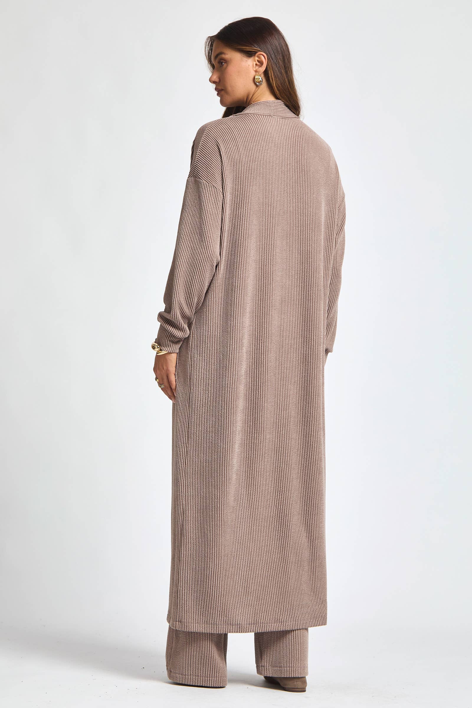 Dear Scarlett - Wholesale Top & Pant Set (NOT Loungewear) - Women's - Longline Cardigan + Relaxed Pants 2 Piece18