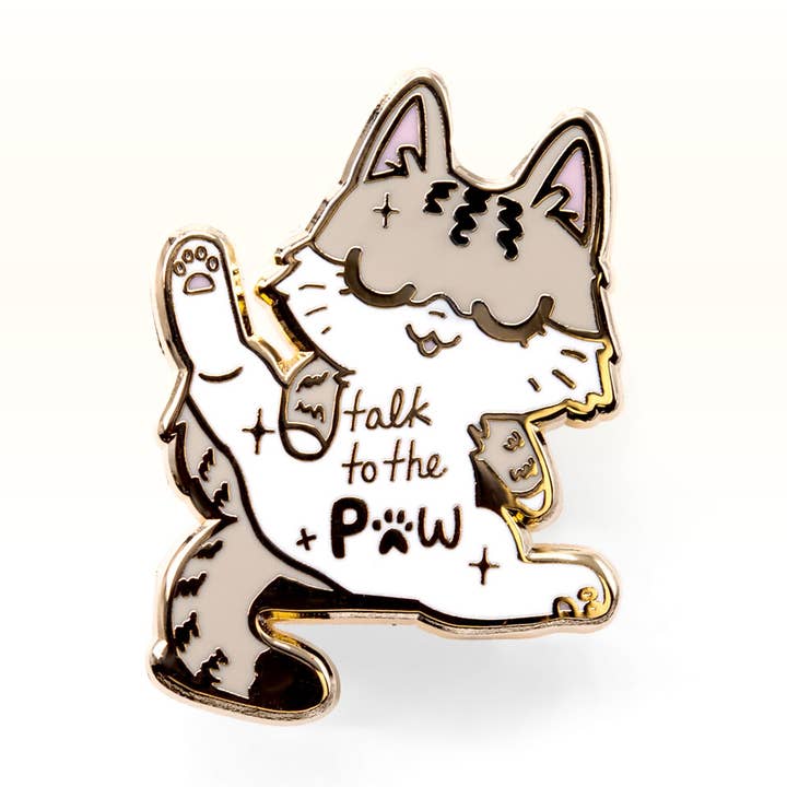 Prata med Tass (egyptisk Mau katt) Emalj Pin, katt mamma för wholesale av Flair Fighter