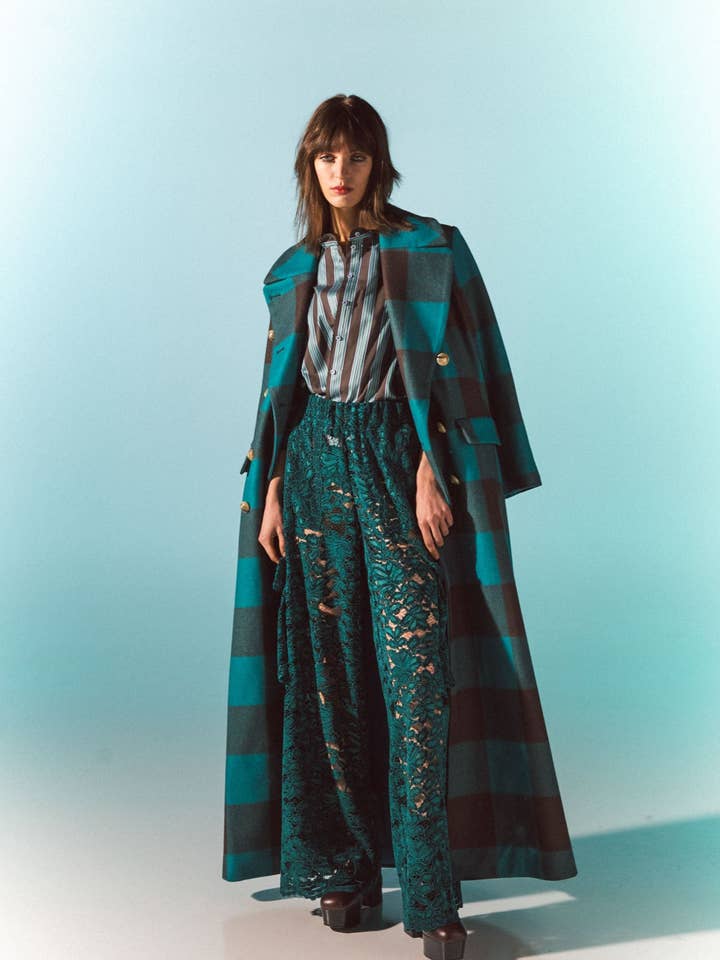 Manteau à carreaux pour la vente par simona bonacci