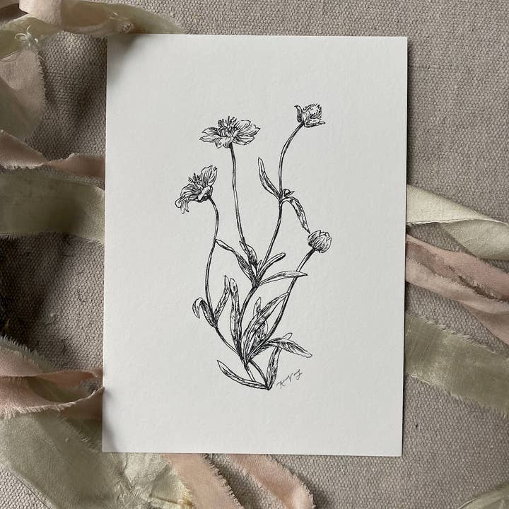 Kara Valentino Ffield Art - Wholesale Art Print - Daisy | Art Print 7