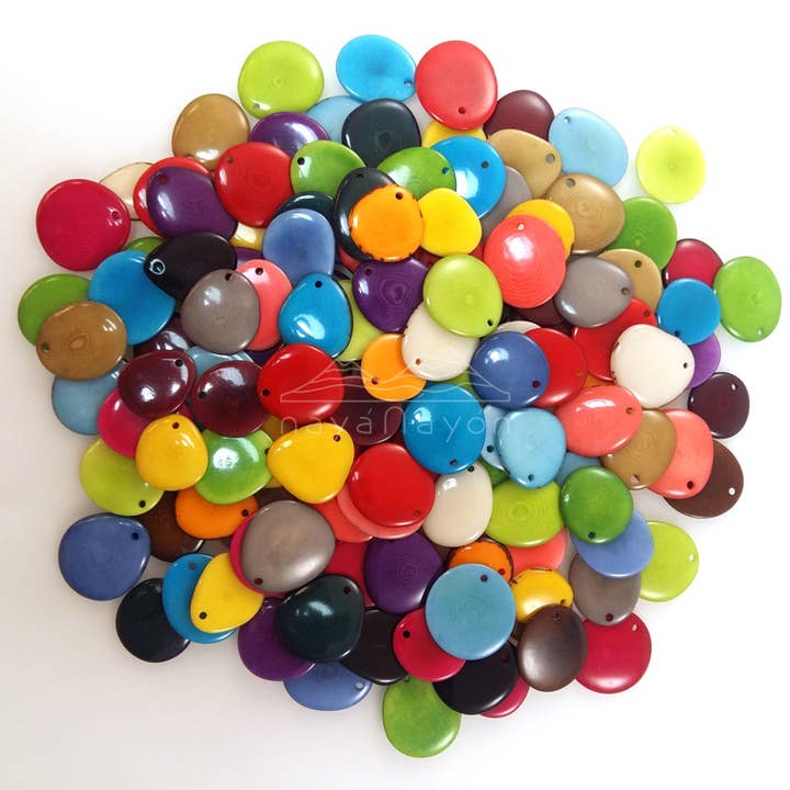 Sea Ranch Jewelry - Wholesale Dangle Earrings - 5W Tagua Slice Earrings1