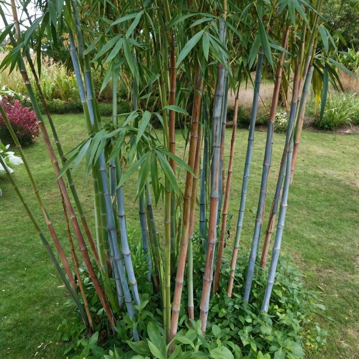 Oasis of Life - Wholesale Live Plant - Bamboo – 6 plants – Fargesia Papyrifera ‘Blue Dragon’ – Height 30–40cm – Non-invasive bamboo – Hardy & evergreen – Ideal for garden, terrace & hedge – Ø13cm1