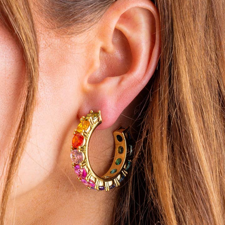 Orecchini a cerchio colorati Elise - Min. 2 (E-13) per la vendita all'ingrosso da parte di Taylor Elliott Designs