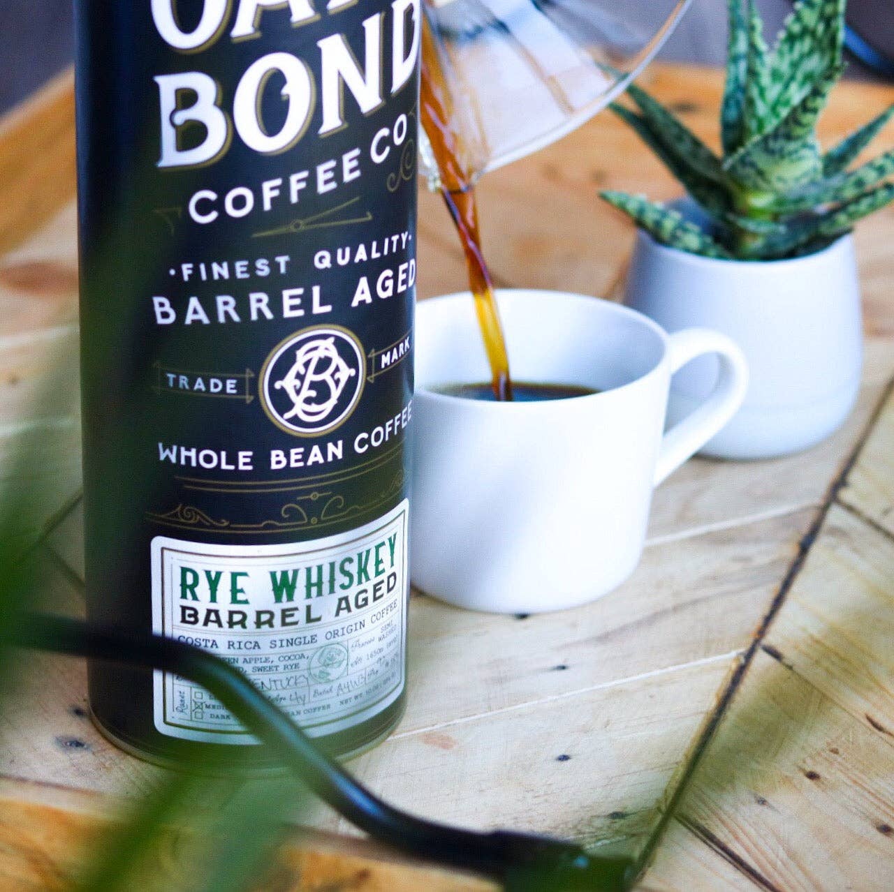 Oak and Bond Coffee Co. - Vente Grains de café - Café vieilli en fût de seigle Whisky7