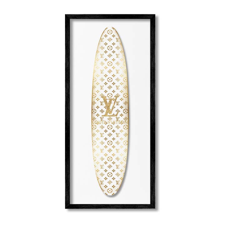 Planche de surf à motifs design encadrée pour la vente par Stupell Industries