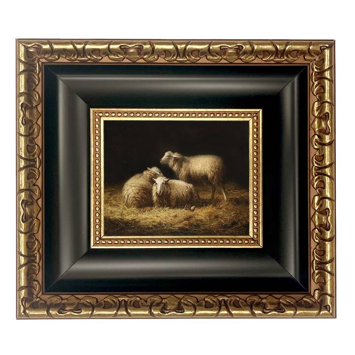 Madison Bay Co. - Historical Home Decor Reproductions - Wholesale Painting/Drawing - Sheep in the Hay Framed Painting Print on Canvas18