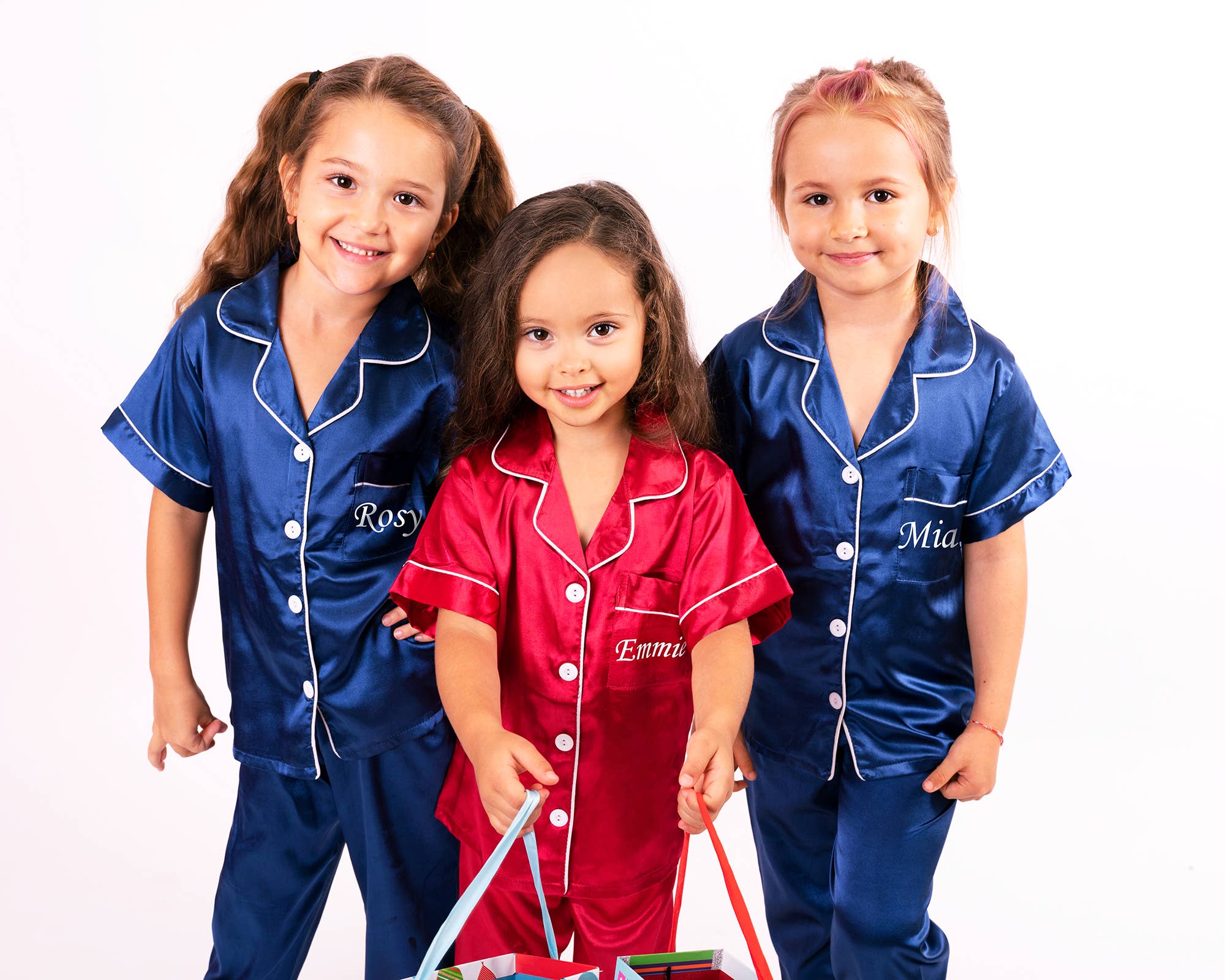 Sisters G Kids - Wholesale Sleepwear Set - Kids - Kids Satin Pajamas Short Sleeves + Pants 28