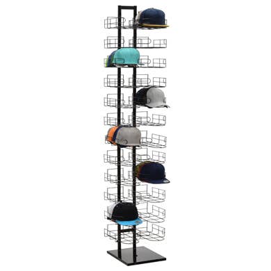 Specialty Store Services - Wholesale Retailer Display - Apparel - Single Sided 24 Pocket Baseball Cap Floor Hat Rack1