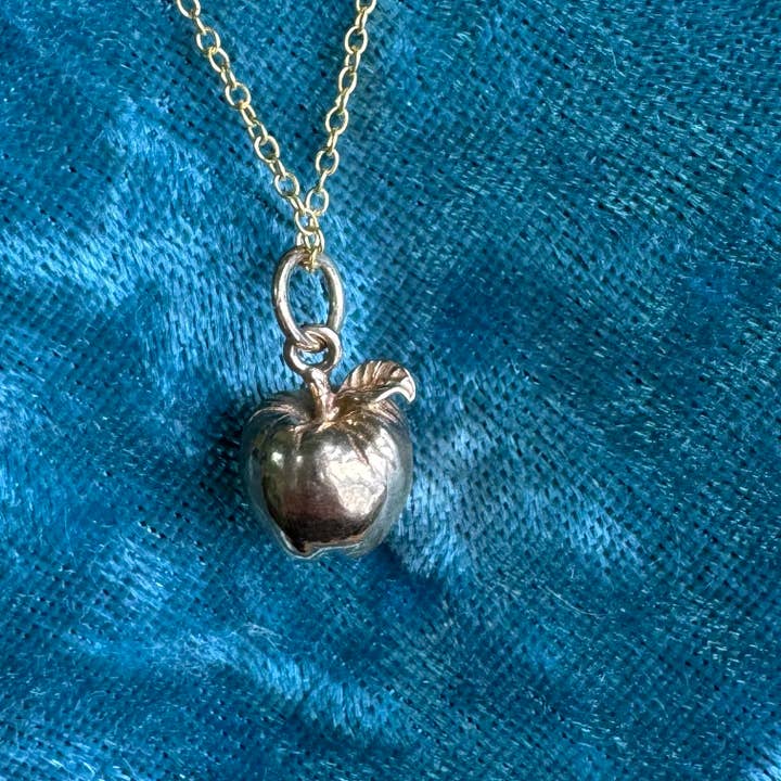Elizabeth Jewelry - Wholesale Pendant/Charm Necklace - Bronze 3D Golden Apple necklace on 14k gold fill chain