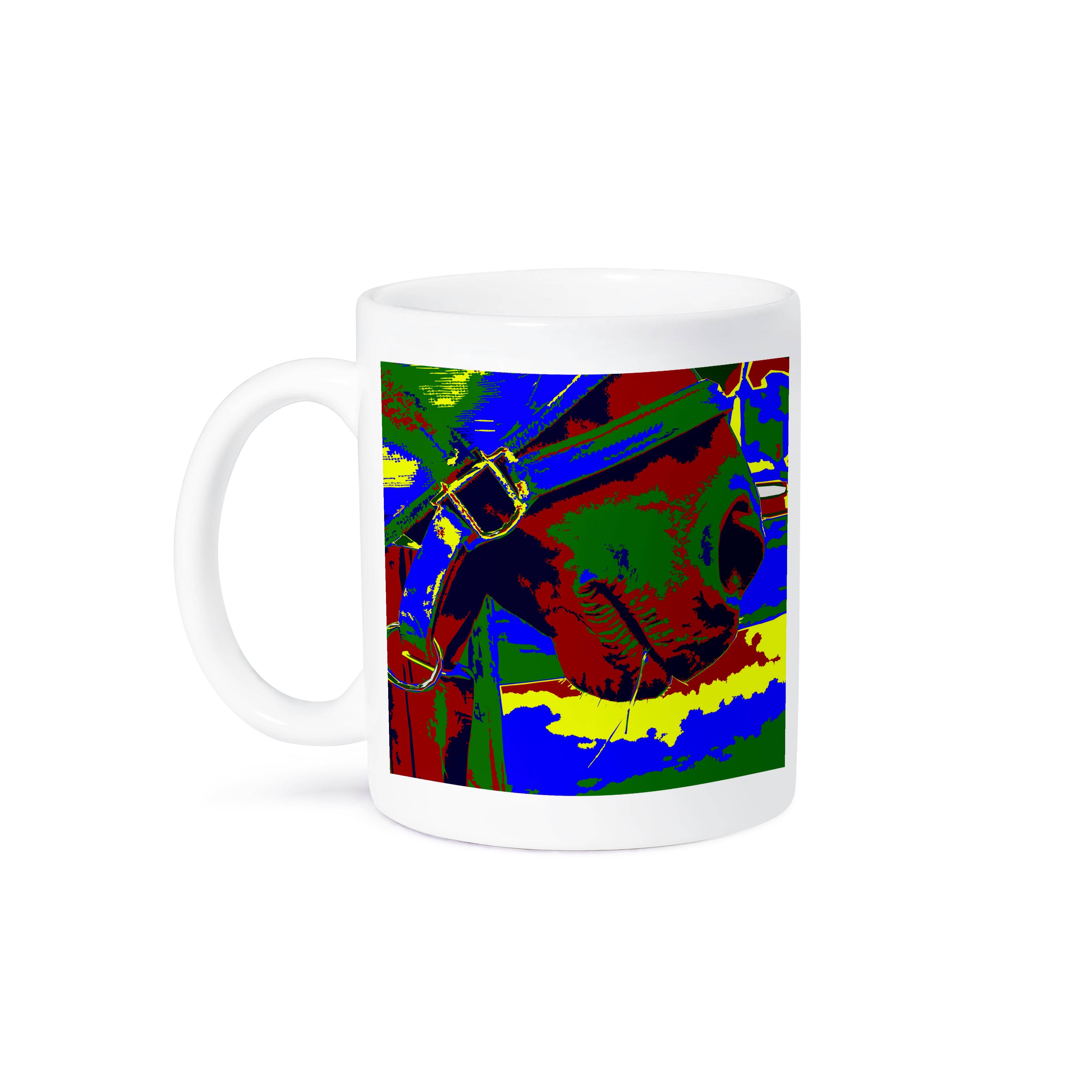 3dRose – wholesale Coffee mug – 3dRose, Horse halter muzzle hay grass red blue graphic , Mug8