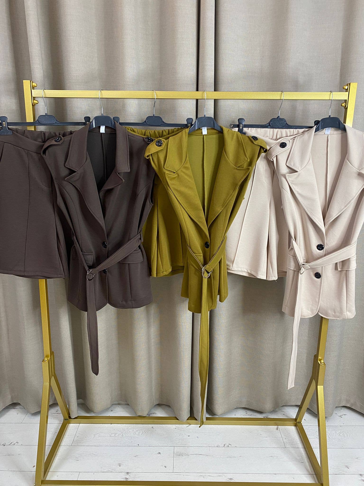 My Winners Direct – wholesale Top & short set (NOT loungewear) – Women’s – Nairobi Tie Waistcoat And Knee Length Shorts Co Ord Set