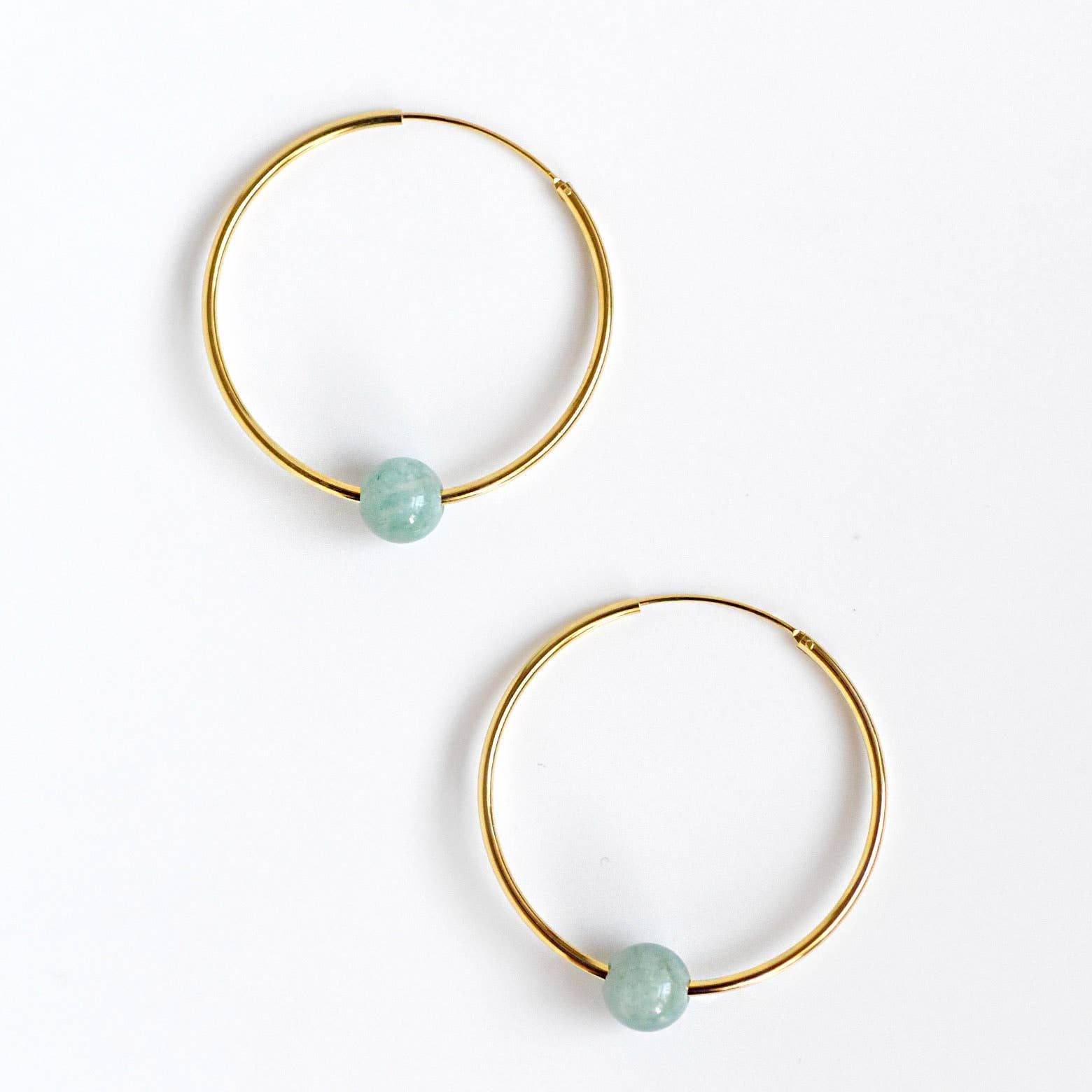 FELIX Z DESIGNS - Wholesale Hoop Earrings - 925 Silver Hoop Earring w/ Gemstone Bead2