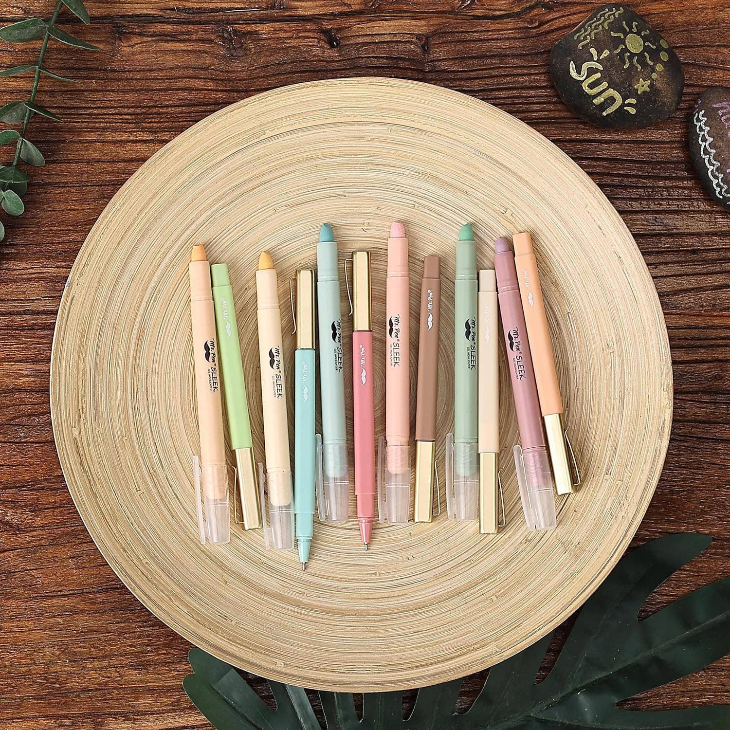 Mr. Pen - Vente Surligneurs - Mr. Pen Lot de 12 Surligneurs Gel et Stylos Pastel - Sans Transfert4